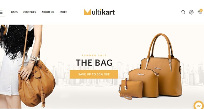 Web giới thiệu sản phẩm túi xách